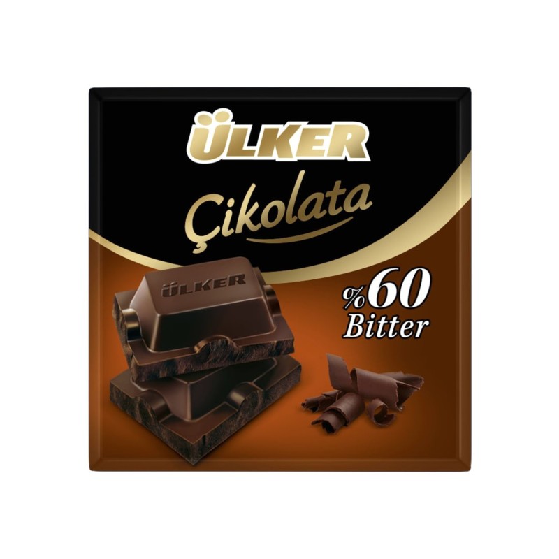 ULKER SQUARE DARK CHO. 60% 60 GR x 36