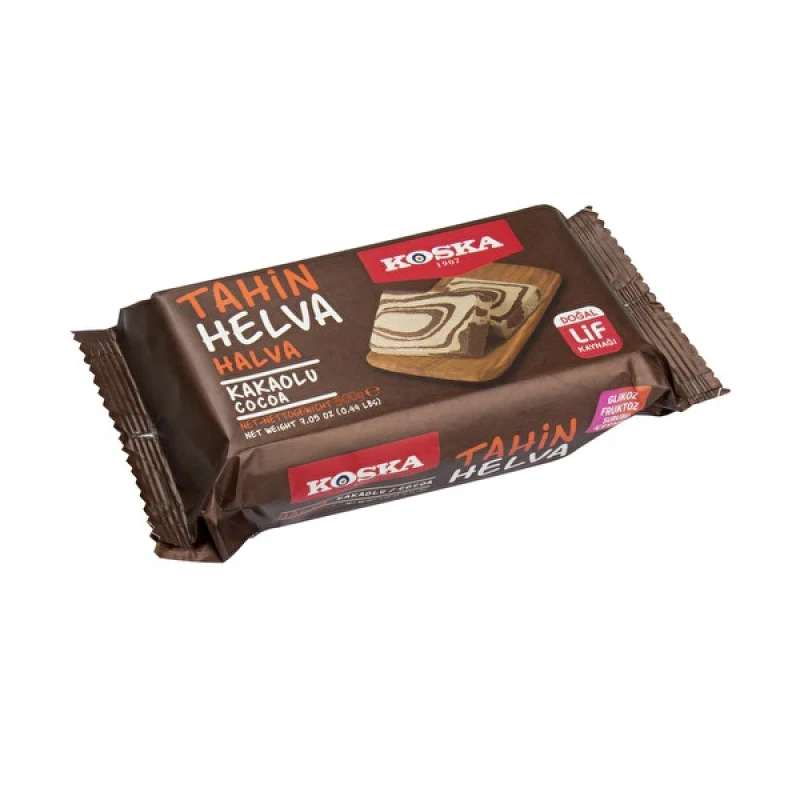 KOSKA COCOA HALVA - KAKAOLU TAHIN HELVA 350 GR x 12