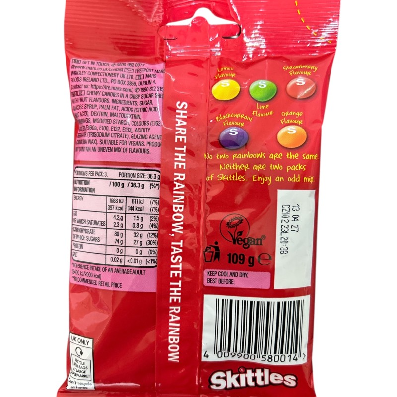 Skittles Fruits 109g