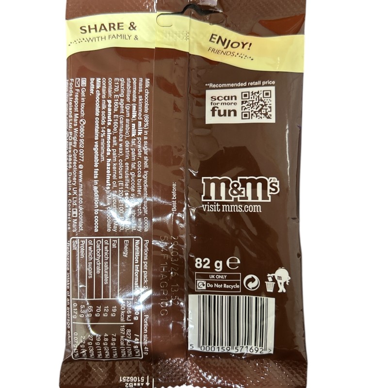 M&amp;M’s Chocolate 82g
