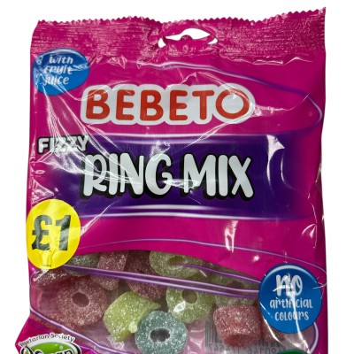 Bebeto Fizzy Ring Mix Halal 150g