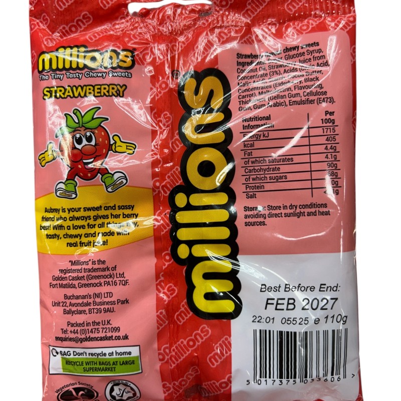 Millions Strawberry Flavoured Halal 110g